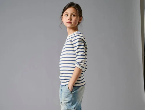 Kids ONLY birch/vintage indigo stribet bluse